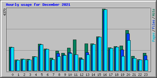 Hourly usage for December 2021