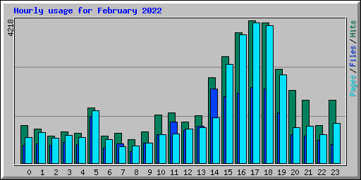 Hourly usage for February 2022
