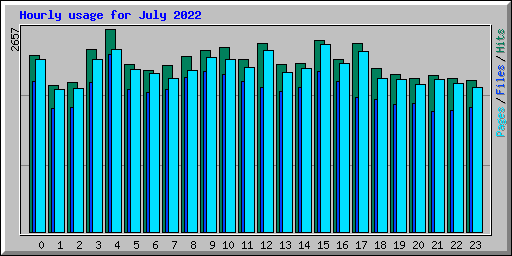 Hourly usage for July 2022