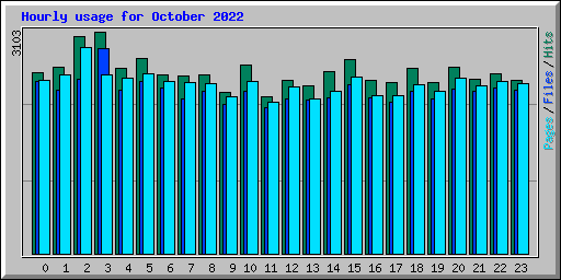 Hourly usage for October 2022