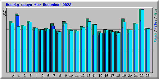 Hourly usage for December 2022