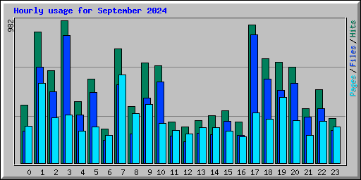 Hourly usage for September 2024